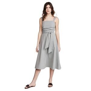 Veronica Beard Positano Gingham Seersucker Ruched Sundress 8 Cottagecore